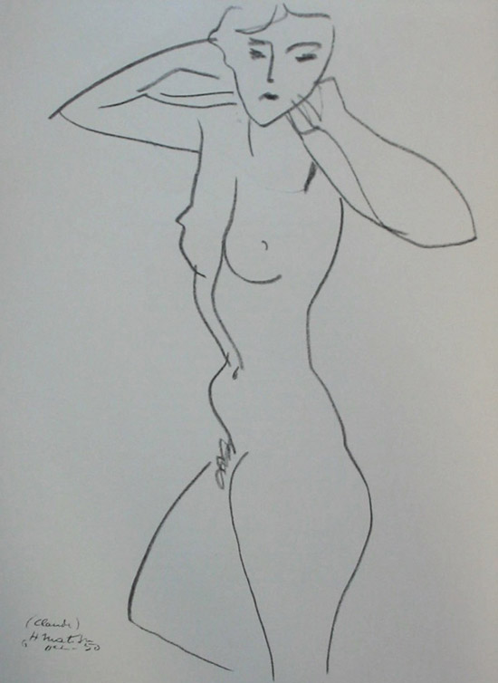 Lámina Henri Matisse, El perfil de Claude, 1950