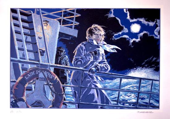 Jean-Claude MEZIERES : Lady Polaris, 1988, Serigraph signed and numbered by the artist on a beautiful Art paper