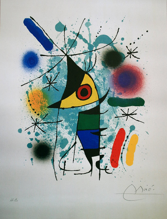Affiche Joan Miro : Le poisson chantant, 1972