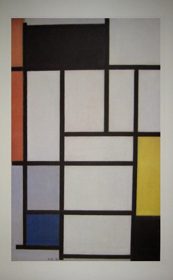 Lámina Piet Mondrian, Composición, 1921