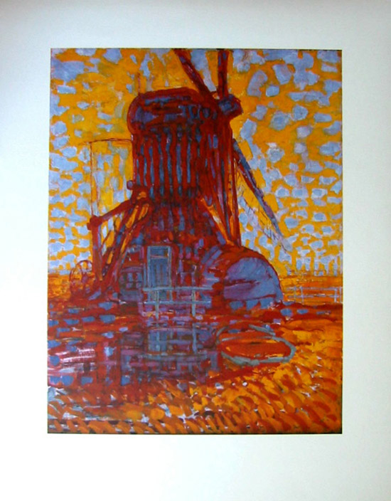 Affiche d'Art Piet Mondrian : Moulin au soleil, 1908