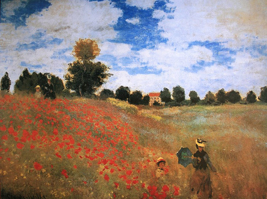 Lámina Claude Monet, Amapolas, 1873