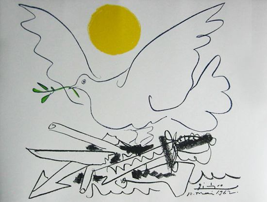 Lithographie Pablo Picasso : Combat pour la Paix (1962)