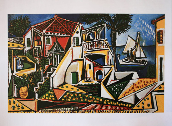 Stampa Pablo Picasso, Paesaggio Mediterraneo (1952)