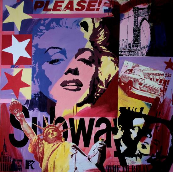 Paul RAYNAL : Marilyn MONROE - Subway : Reproduction en Affiche d'art, poster