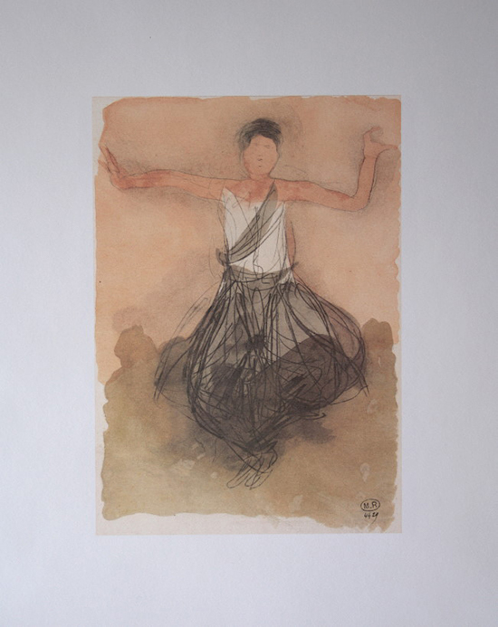 Lmina Auguste Rodin, Triptico : Bailarinas camboyanas IV, 1906