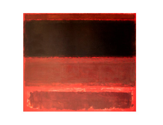 Lámina Mark Rothko, 4 negros en el rojo, 1958