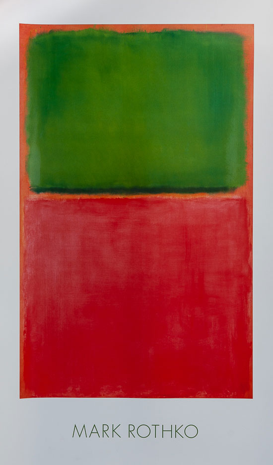 Affiche Mark Rothko : Vert, rouge, sur orange