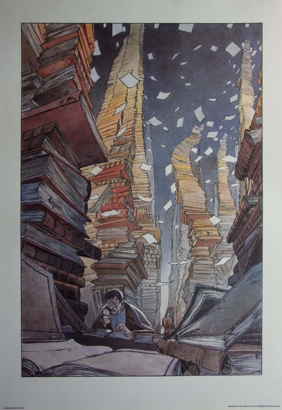 Franois Schuiten poster, La bibliothque