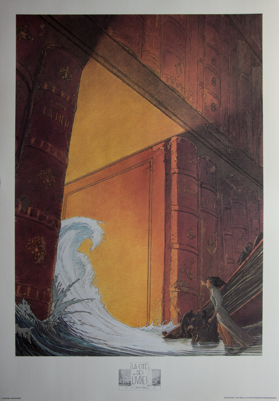 François Schuiten poster, La cité des livres