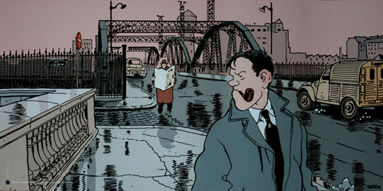 Affiche de Jacques Tardi : Nestor Burma dans le 13e Arrondissement de Paris