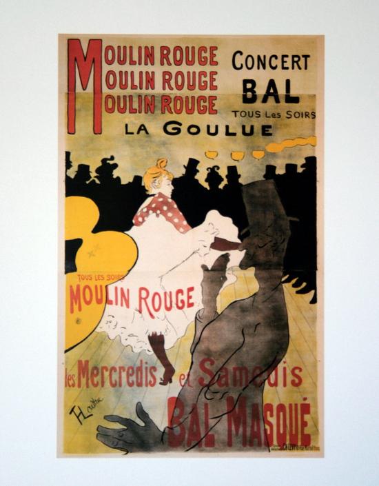 Henri de TOULOUSE-LAUTREC : Moulin Rouge, La Goulue, 1891 : Reproduction en Affiche d'art, poster sur un luxueux papier pais et satin 36 x 28 cm
