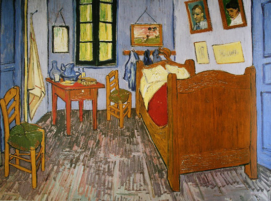 Lámina Vincent Van Gogh, El cuarto de Vincent Van Gogh en Arles, 1889