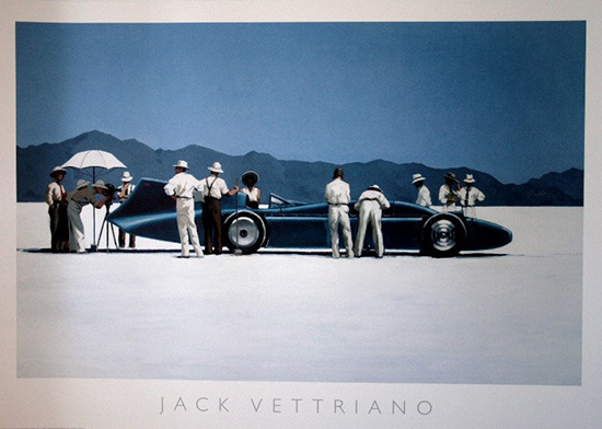 Jack Vettriano poster print, Bluebird at Bonneville