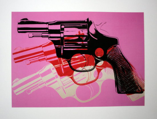Andy Warhol poster print, Gun, 1981-82