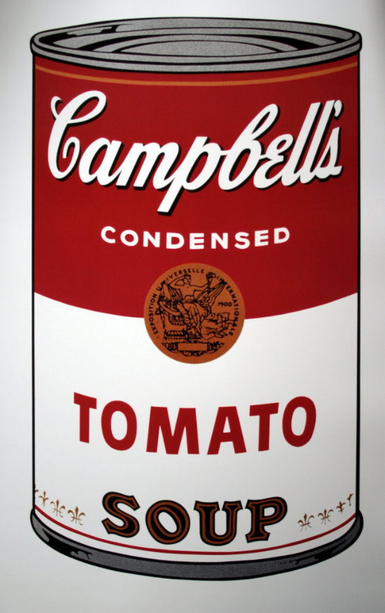 Andy Warhol poster print, Campbell soup