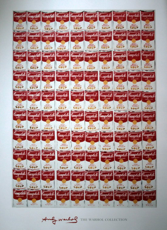 Stampa Andy Warhol, Campbell soup