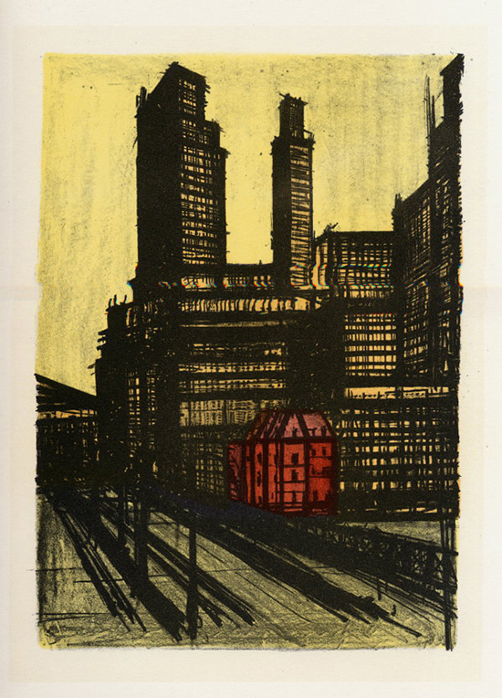 Lithographie Bernard Buffet : New York I, 1967