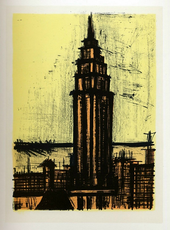 Lithographie Bernard Buffet : New York IV, 1967