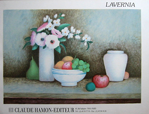 Lithographie Angelina Lavernia - Le bouquet blanc
