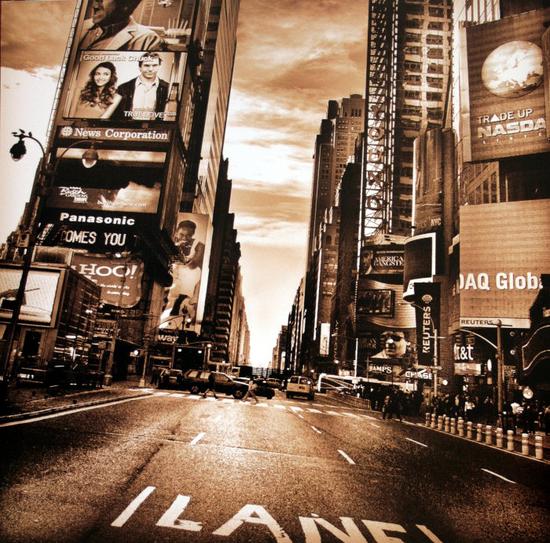 Michele NOTARANGELO : Times Square : Reproduccin, lmina de Arte, poster 50 x 50 cm sobre un lujuoso papel de arte espeso y satinado
