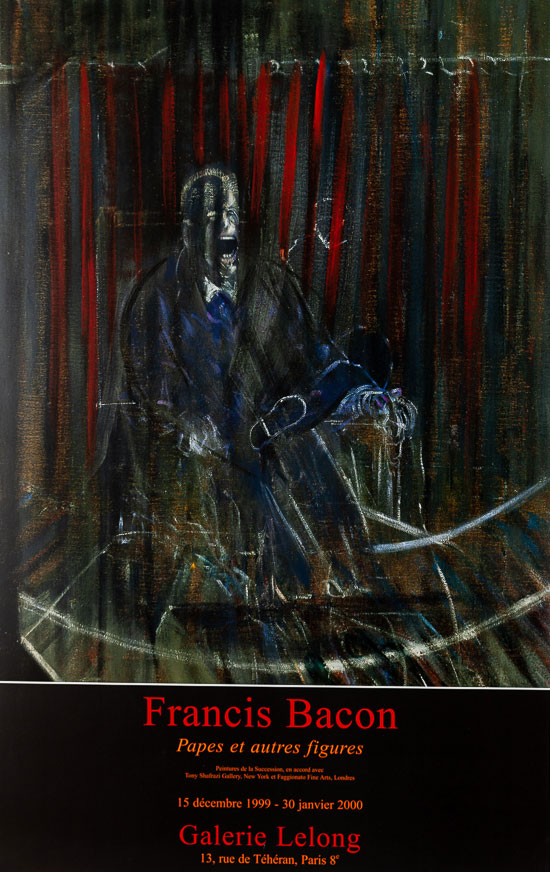 Francis Bacon Original Exhibition Poster : Papes et autres figures