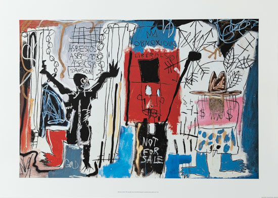 Affiche Jean Michel Basquiat : Obnoxious Liberals, 1982