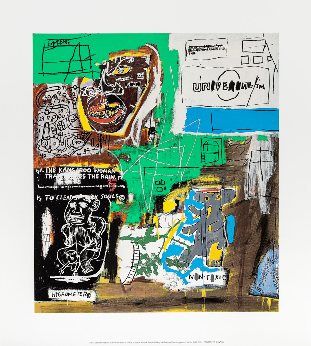 Jean Michel Basquiat fine art print : Sienna, 1984