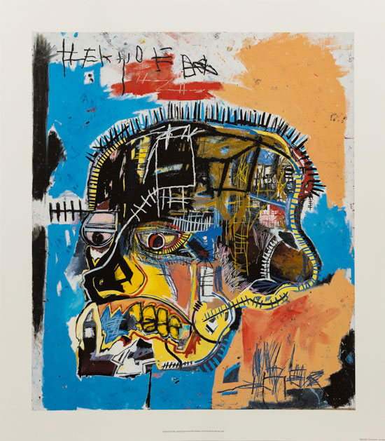 Jean Michel Basquiat poster print, Skull, 1981