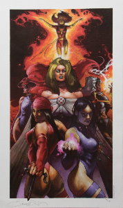 Affiche d'Art signée Simone Bianchi, Marvel female characters