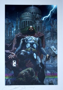 Affiche d'Art signée Simone Bianchi, Thor