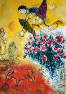 Lámina Marc Chagall, L'envol, 1968-71