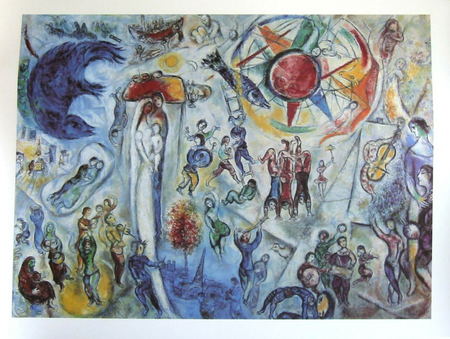 Marc Chagall La Vie Poster Kunstdruck Bild 64x84cm