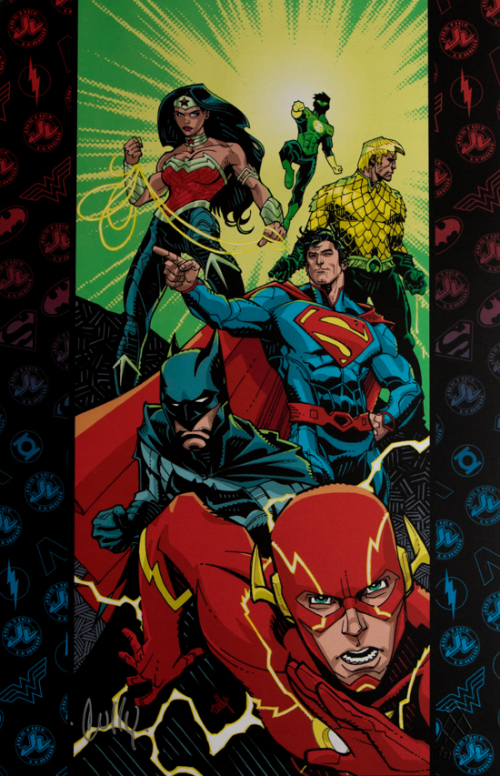 Cully Hamner signed Art print, Justice League