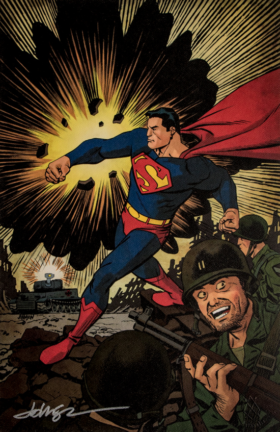 Dave Johnson signed Art print, Superman 75th
