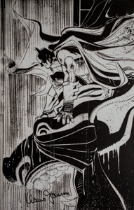 Affiche Klaus Janson signée, Batman