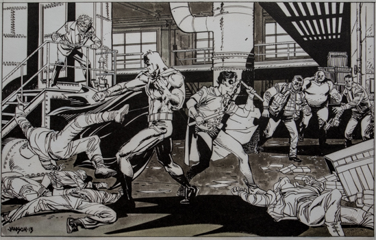 Klaus Janson signed Art print, Batman & Robin