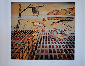 Affiche Dali, Désintégration de la persistance de la mémoire, 1952