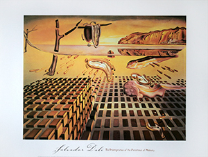 Salvador Dali print, The Disintegration of the Persistence of Memory, 1952