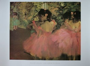 Edgar Degas print, Ballerinas in Pink