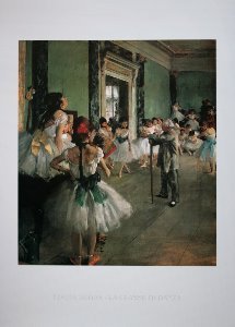 Lámina Degas, La clase de danza