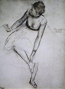 Edgar Degas print, Seated Dancer II