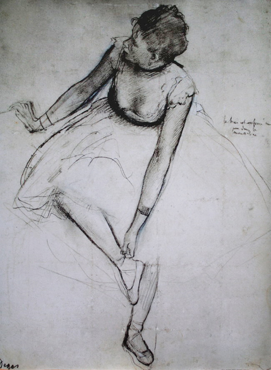 Lámina Edgar Degas, Bailarina sentada II