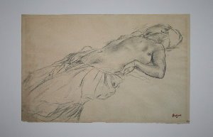 Edgar Degas print, Lying nude