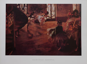 Edgar Degas print, Rehearsal