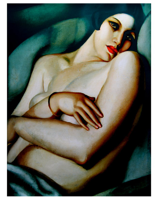 Tamara De Lempicka poster print, Rafaela sur Fond Vert, 1927