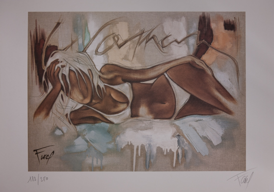 Pierre Farel signed Art print, Woman