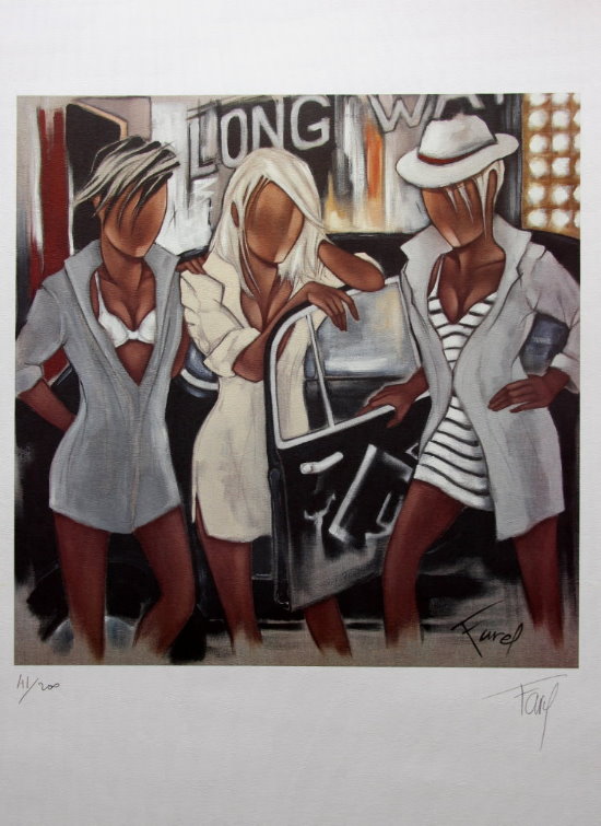 Affiche signée de Pierre Farel : The long way