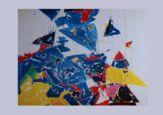 Sam Francis : Middle Blue, 1957 : Reproduction, Fine Art print, poster