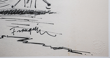 André Franquin : dry stamp, signature